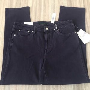 Lauren Ralph Lauren Premier Straight Mid Rise Ankle Jeans Size 10 Purple